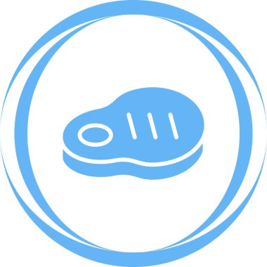 Biftek. Web simgesi basit illüstrasyon