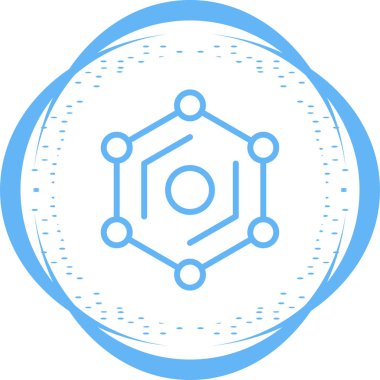 Basit bir altıgen simgesi, web basit illüstrasyonu