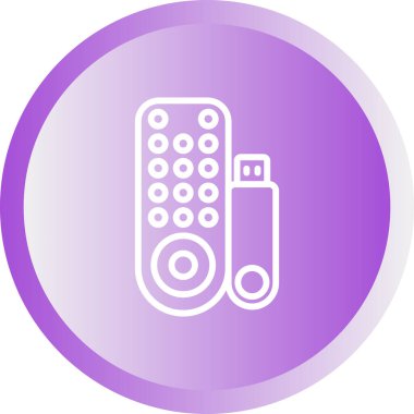 Streaming Stick simgesi, vektör illüstrasyonu basit tasarım