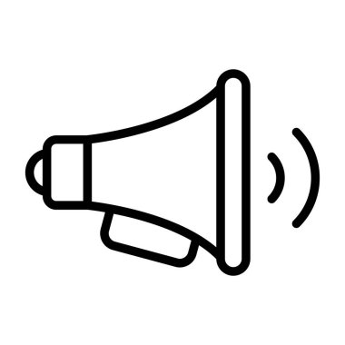  Bullhorn hoparlörü ağ ikonu vektör illüstrasyonu 