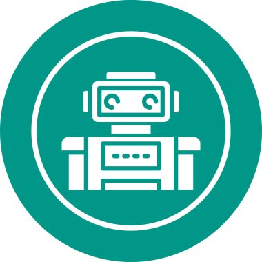 robot ağ simgesi, vektör illüstrasyonu