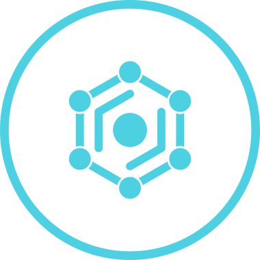 Basit bir altıgen simgesi, web basit illüstrasyonu