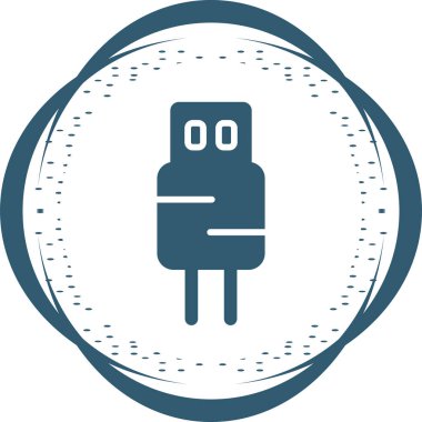 usb simgesi, vektör illüstrasyonu basit tasarım