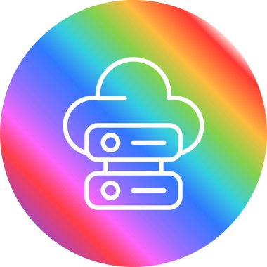 Web sunucu simgesi vektör illüstrasyonu