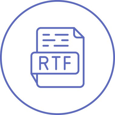 RFT dosya biçimi simgesi, vektör illüstrasyonu basit tasarım