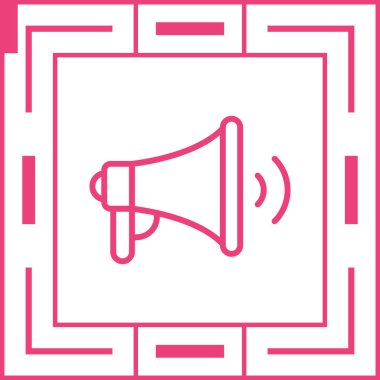 Genel Adres Sistemi Web simgesi vektör illüstrasyonu 