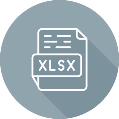 XLSX file icon design, vector illustration
