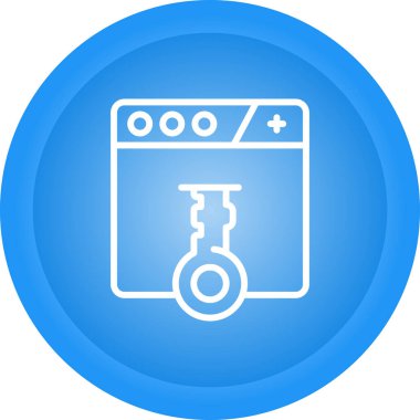 Web Tarayıcı Web simgesi, basit vektör illüstrasyonu