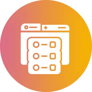 sunucu simgesi, vektör illüstrasyonu basit tasarım