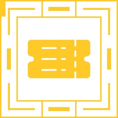 bilet web simgesi vektör çizimi