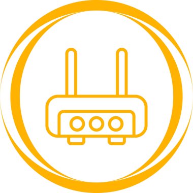 router vektör simgesi, tasarım taslağı 