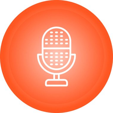 Mikrofon. Web simgesi basit illüstrasyon 