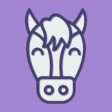 at başı ağ basit simgesi