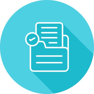 Belge Denetimi Web simgesi illüstrasyonu