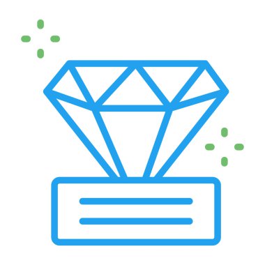 Elmas simgesi, vektör illüstrasyonu basit tasarım