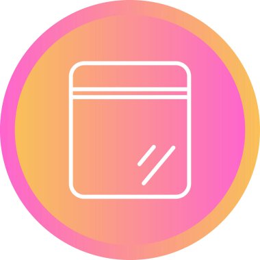 Ziploc torba simgesinin vektör illüstrasyonu