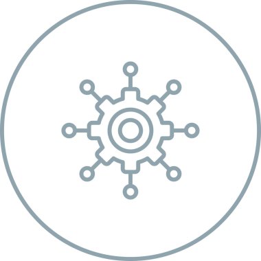Microservices simgesi, vektör illüstrasyonu basit tasarım