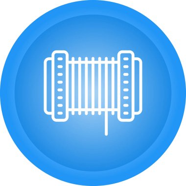 Cable Reel web simgesi vektör çizimi
