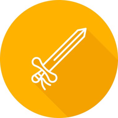 Kılıç. Web simgesi basit illüstrasyon