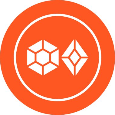 Mücevher simgesi, vektör illüstrasyonu basit tasarım