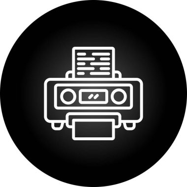 Yazıcı. Web simgesi basit illüstrasyon