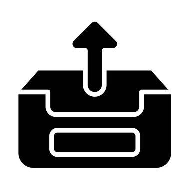 Giden posta simgesi basit vektör illüstrasyonu