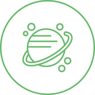 Gezegen web simgesi vektör illüstrasyonu 