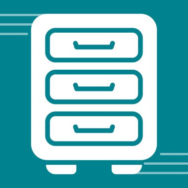  Dosya Kabine simgesi, vektör illüstrasyonu