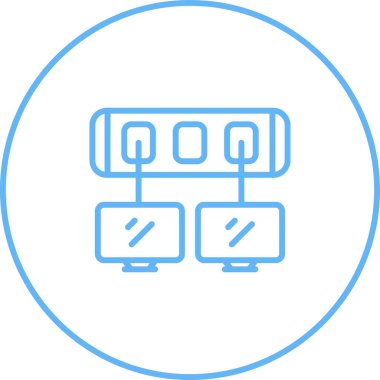 Ağ Anahtarı Vektör Simgesi Beyaz Arkaplanda İzole Edildi 