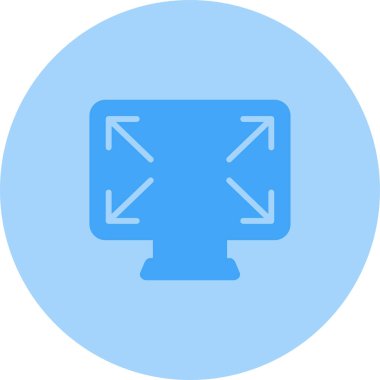 Tam Ekran Simgesi Simgesi, basit illüstrasyon 