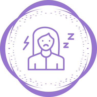 Yorgunluk web simgesi basit illüstrasyon