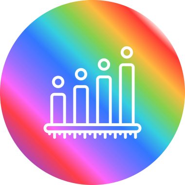 Çubuk Grafik web simgesi, basit vektör illüstrasyonu