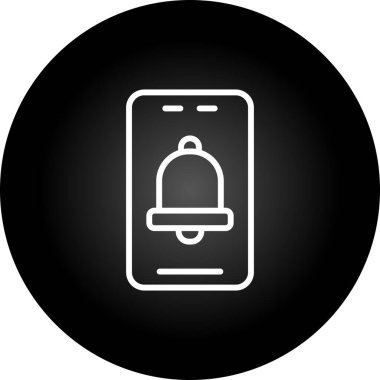 Bilgilendirme zili. Web simgesi basit illüstrasyon