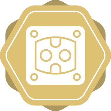 Soket simgesi tasarımı, vektör illüstrasyonu