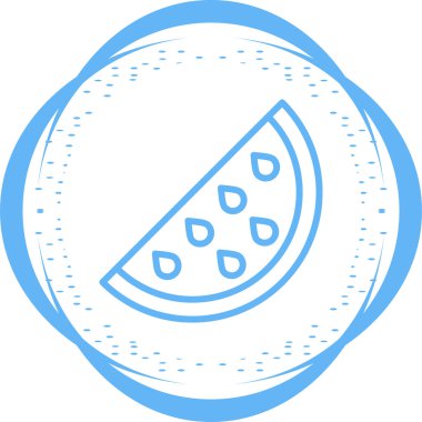 Karpuz besin simgesinin vektör çizimi