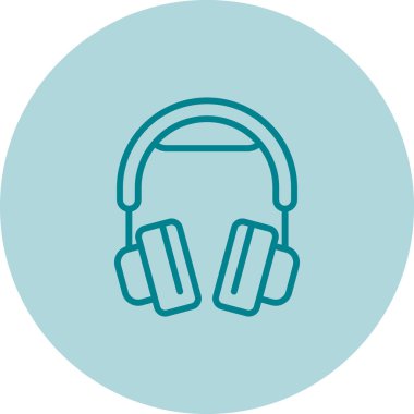 kulaklıklar web simgesi, vektör illüstrasyonu