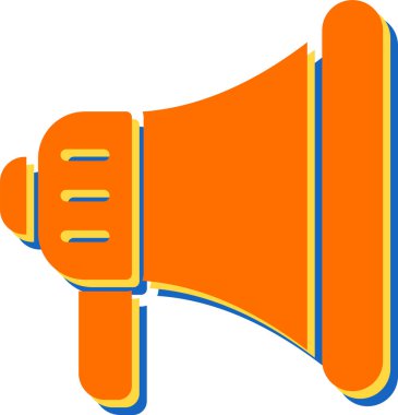 Megafon. Web simgesi basit illüstrasyon