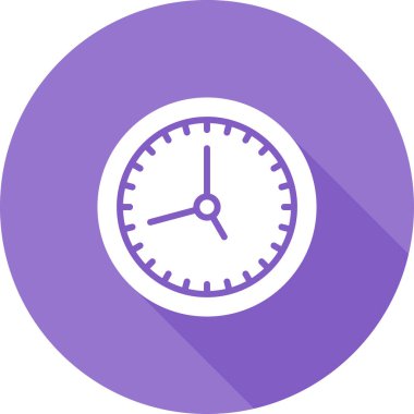 Saat web simgesi, basit vektör illüstrasyonu