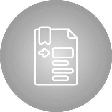 Satır simgesinin vektör illüstrasyonu