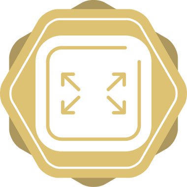 Tam Ekran Kare Simgesi, vektör illüstrasyonu 