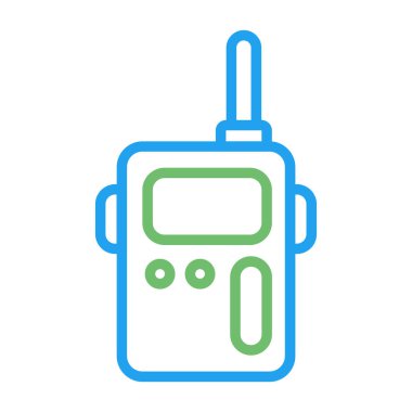 Acil durum radyo simgesi, web basit illüstrasyon