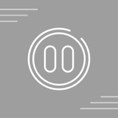 Duraklat düğmesine simge vektör çizim