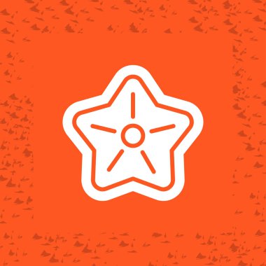 deniz yıldızı ikonu vektör çizimi