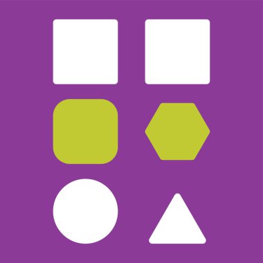 Soyut geometrik şekiller kümesi, vektör illüstrasyonu 