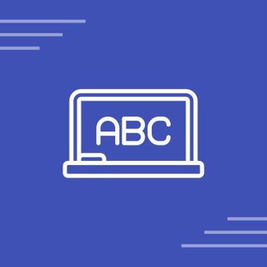 Whiteboard simgesinin vektör illüstrasyonu