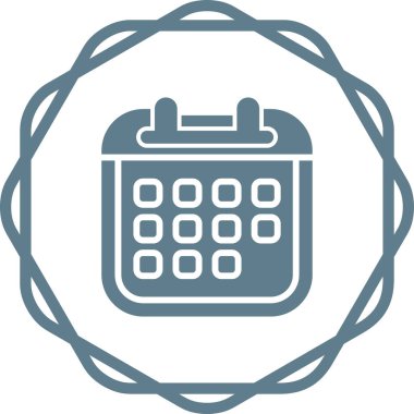 takvim anımsatma simgesi, özet biçimi, vektör illüstrasyonu