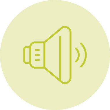 ses hoparlörü simgesi, web illüstrasyonu