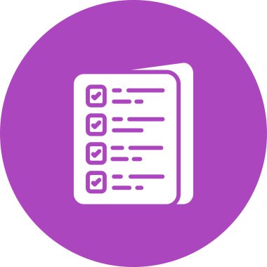 Kontrol listesi. Web simgesi basit illüstrasyon