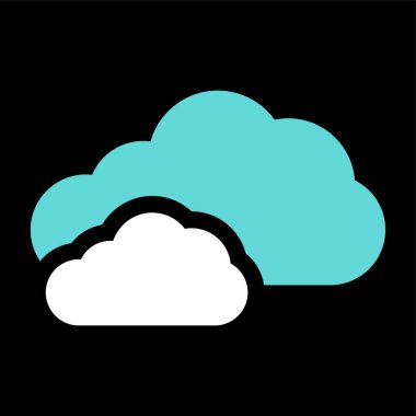 Bulut simgesi vektör illüstrasyonu