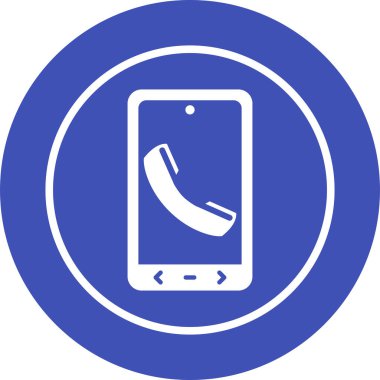 Bir çağrı simgesinin vektör illüstrasyonu 